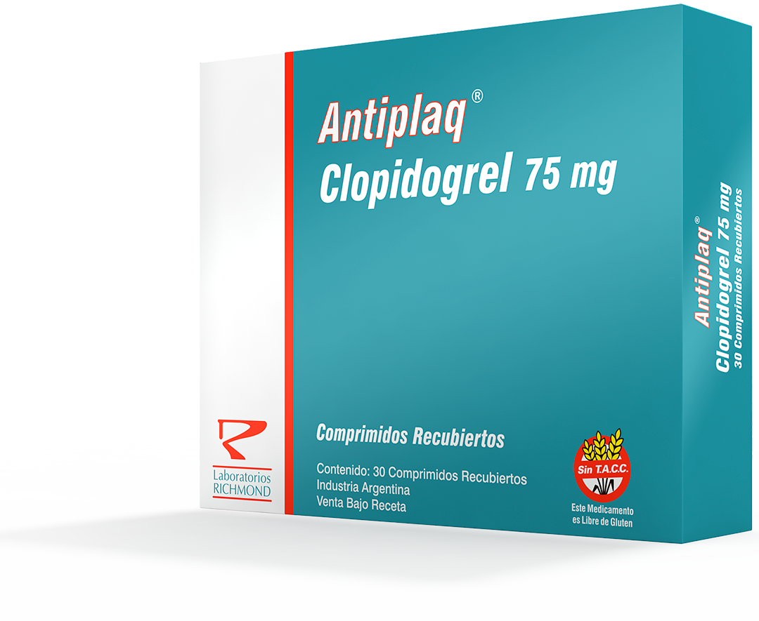 Antiplaq Clopidogrel 75 mg de Laboratorios Richmond