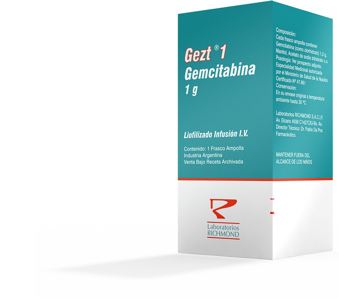 Gezt Gemcitabine 200-1000 mg de Laboratorios Richmond
