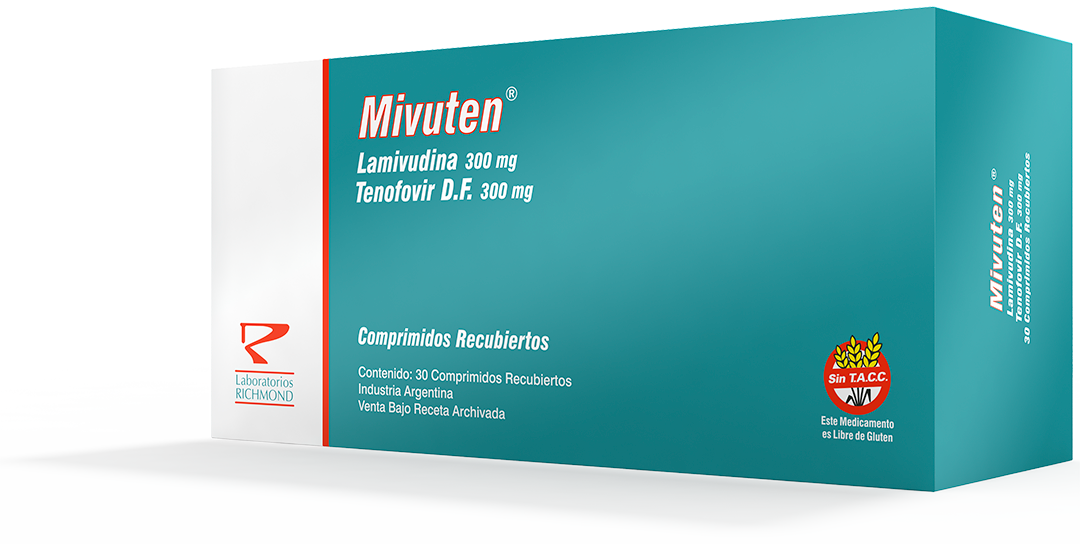 Mivuten Lamivudine 300 mg + Tenofovir 300 mg de Laboratorios Richmond