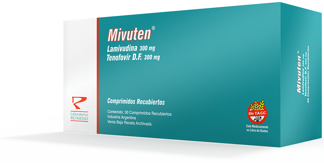 Mivuten Lamivudina 300 mg + Tenofovir 300 mg de Laboratorios Richmond