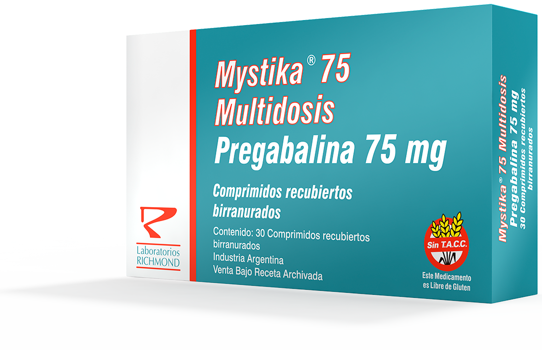 Mystika Pregabalin 75-150 mg de Laboratorios Richmond