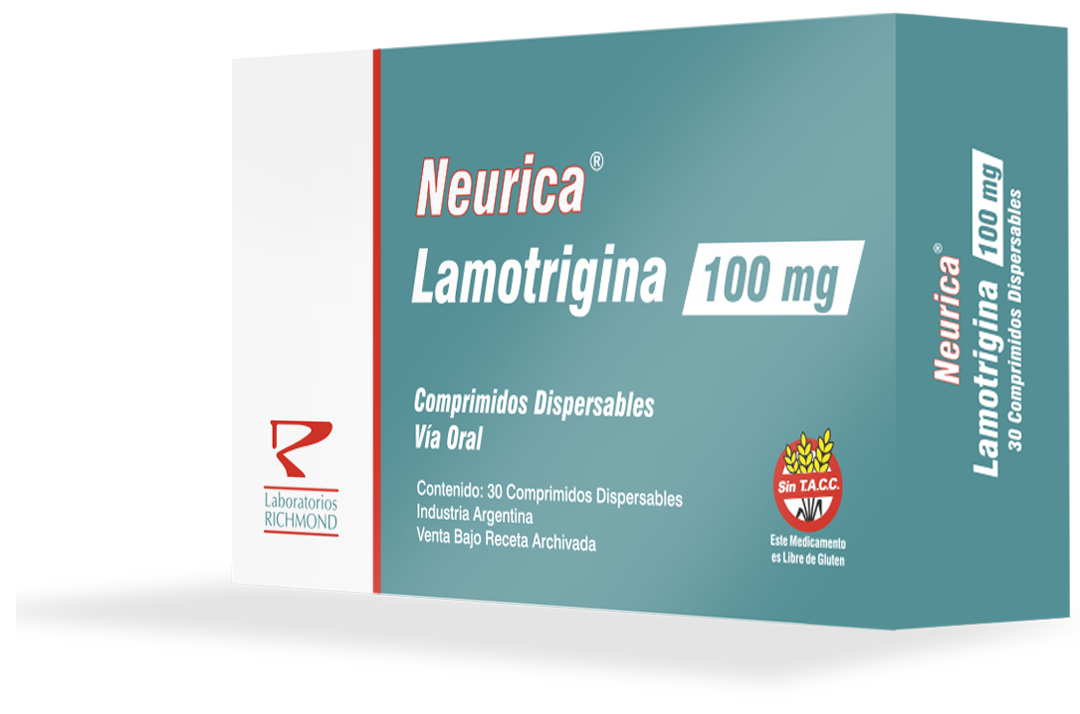 Neurica Lamotrigina 25-50-100 y 200 mg de Laboratorios Richmond