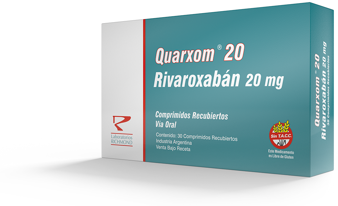 Quarxom Rivaroxaban 2.5, 10, 15 y 20 mg de Laboratorios Richmond