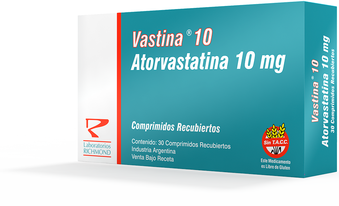 Vastina Atorvastatin 10-20-40 mg de Laboratorios Richmond