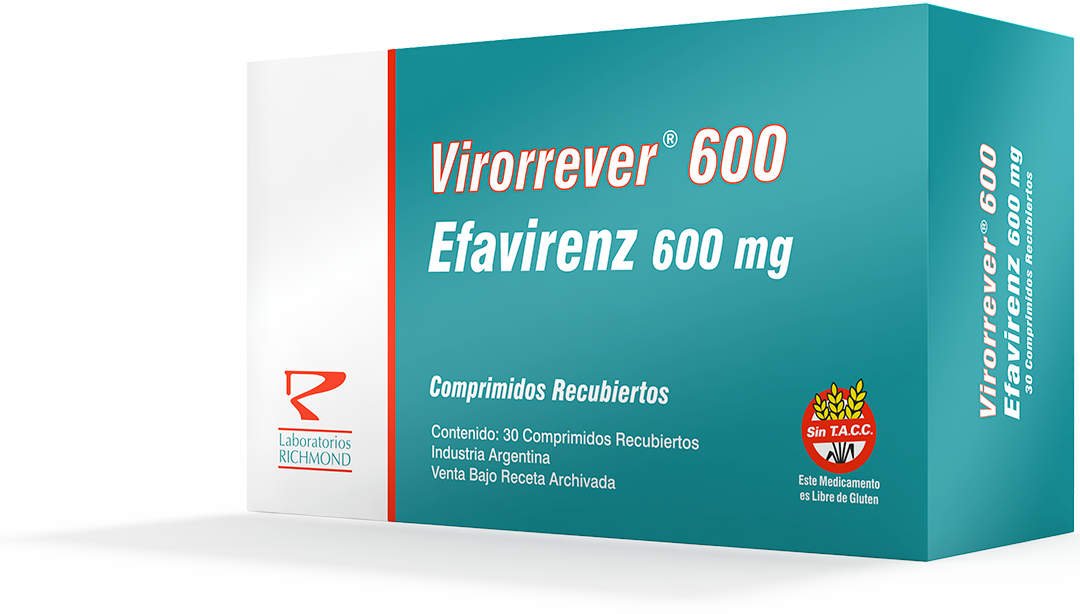 Virorrever Efavirenz 600 mg de Laboratorios Richmond
